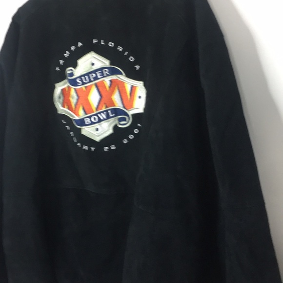 Jeff Hamilton SuperBowl XXXV Suede bomber jacket - Picture 7 of 10